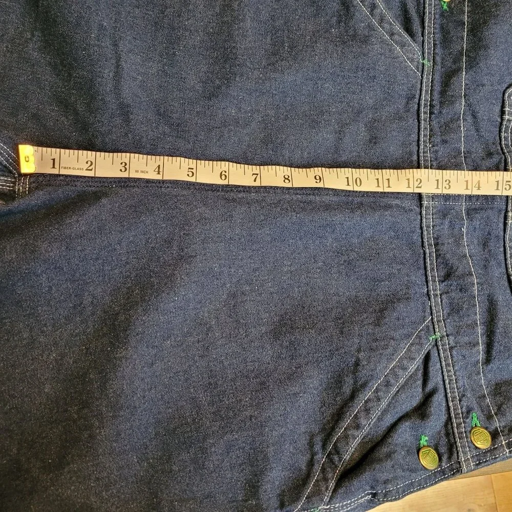 Lady Liberty Denim Bib Overalls 14 R Medium Dark Wash Cotton Country Western - Picture 8 of 10